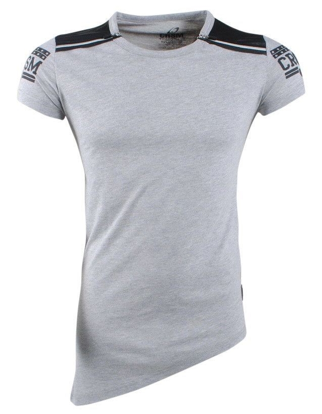 Tricou Barbati Carisma Gri 4229 Asimetric