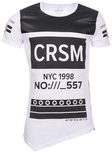 Tricou Barbati Carisma Alb 4234 Asimetric