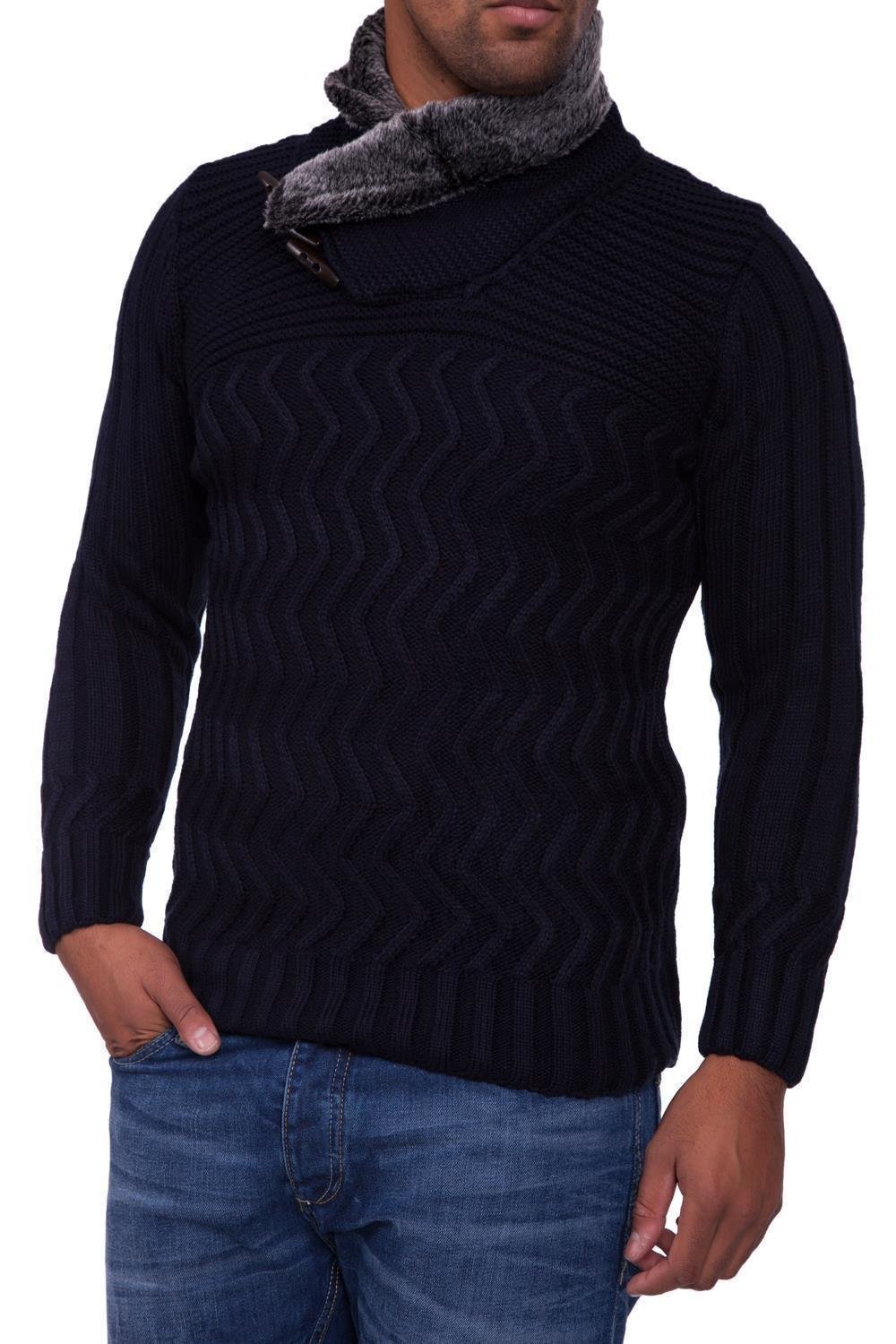 Pulover Tricotat Barbati Carisma Bleumarin 7113