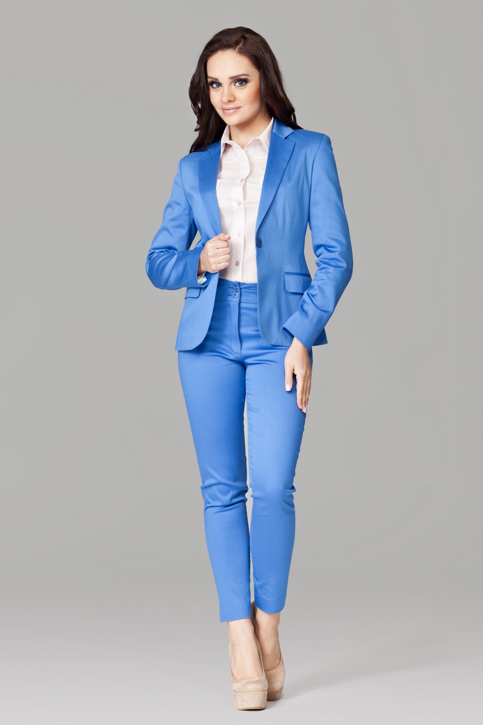 Sacou Dama elegant clasic albastru