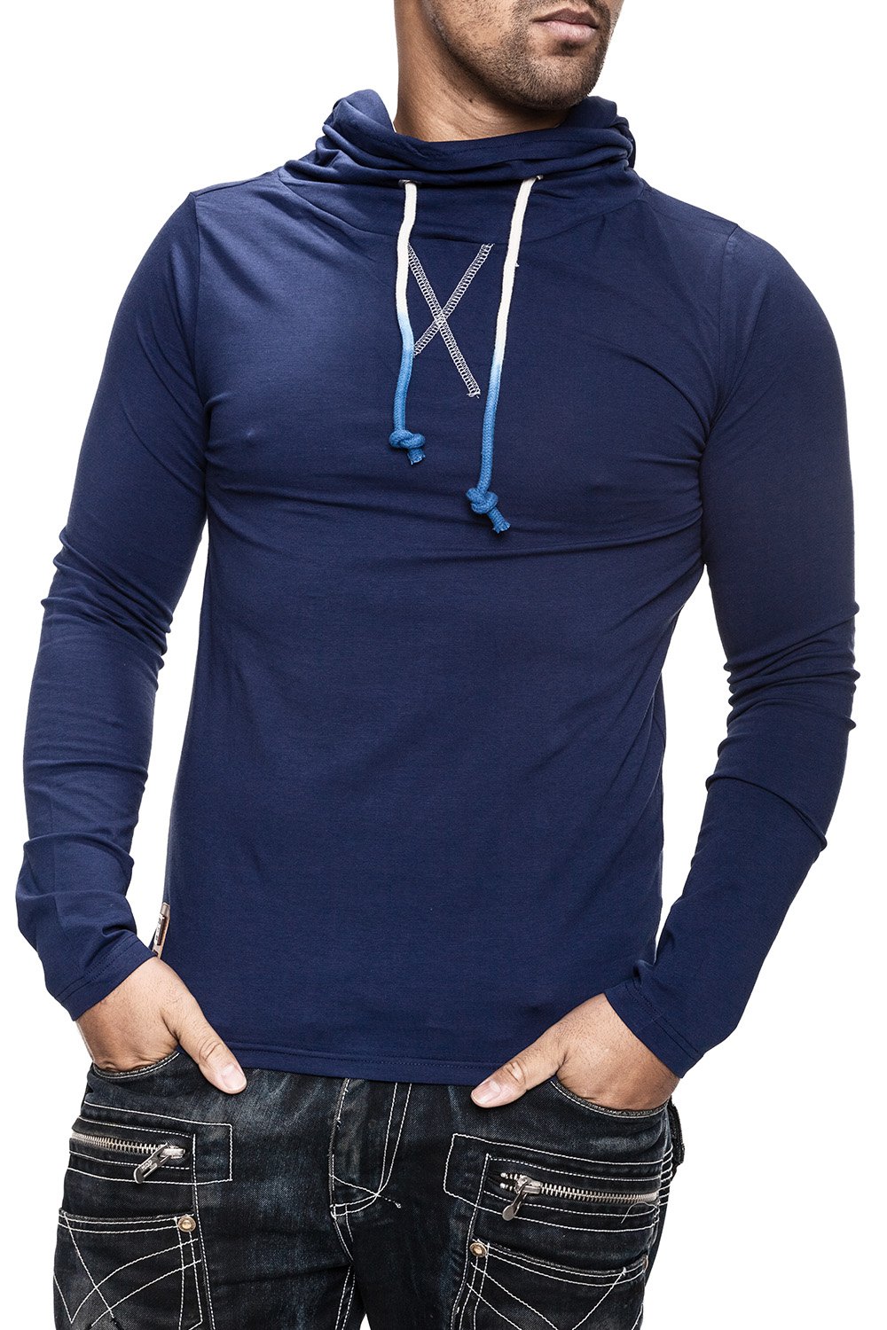 Bluza Barbati Carisma Bleumarin cu Gluga 3073