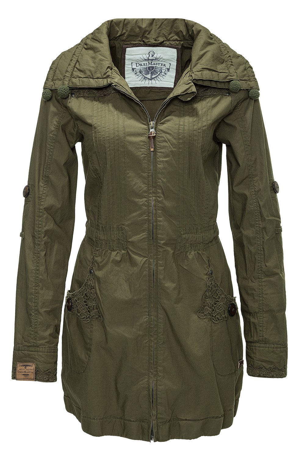 Jacheta Lunga Dama Dreimaster Olive Between-Seasons 35133645
