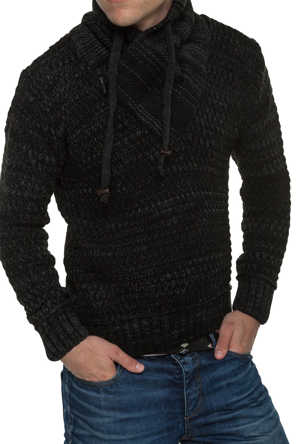Pulover Tricotat Barbati Carisma Negru 7189
