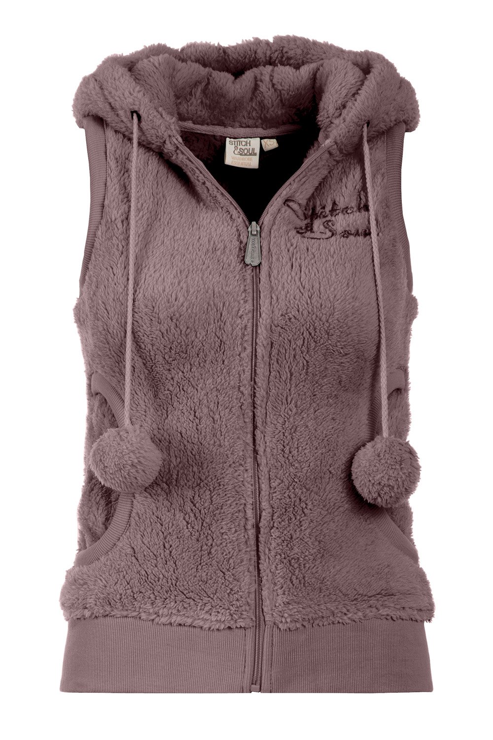 Vesta Dama Stitch & Soul Maro cu Gluga D2004W82220C