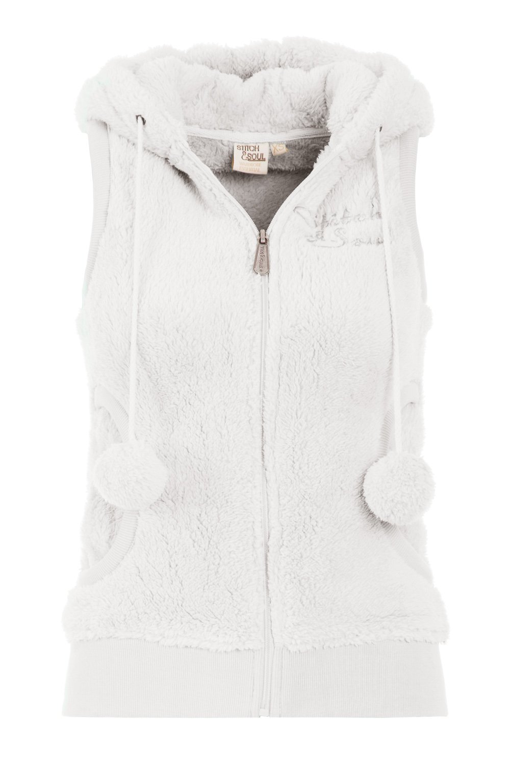 Vesta Dama Stitch & Soul Alba cu Gluga D2004W82220C