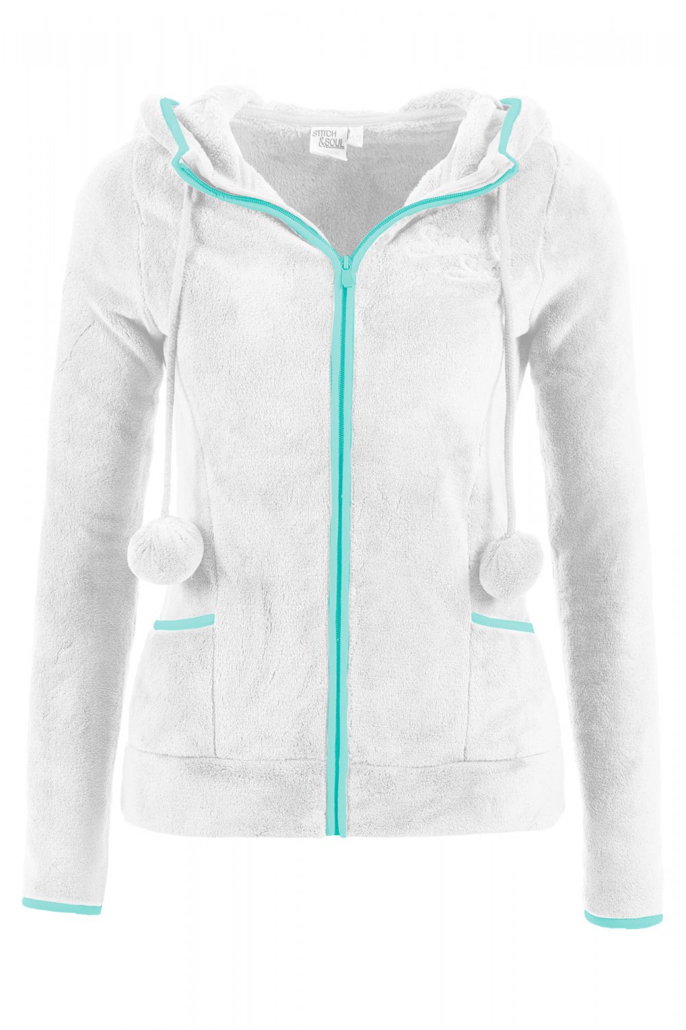 Hanorac Dama Stitch & Soul Alb cu Urechi D2007N00414B