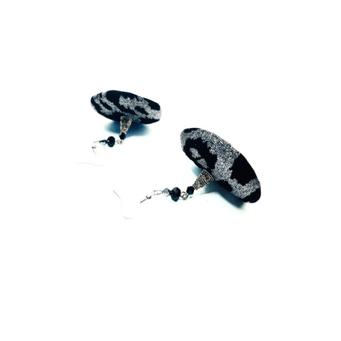 Cercei Handmade din Piele Naturala Glitter Ballerina – Cercei