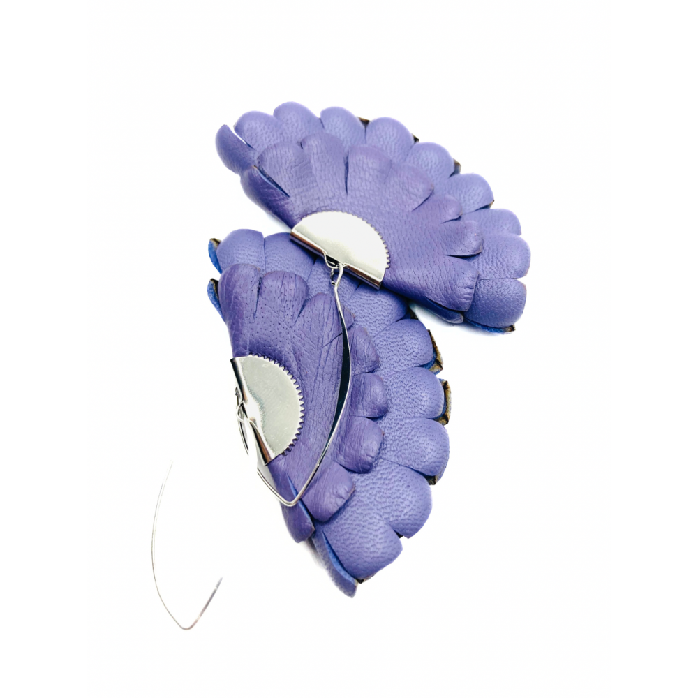 Cercei Handmade din Piele Naturala Lila Boema - readytowear