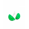 Cercei Handmade din Piele Naturala Verde Boema - readytowear.ro