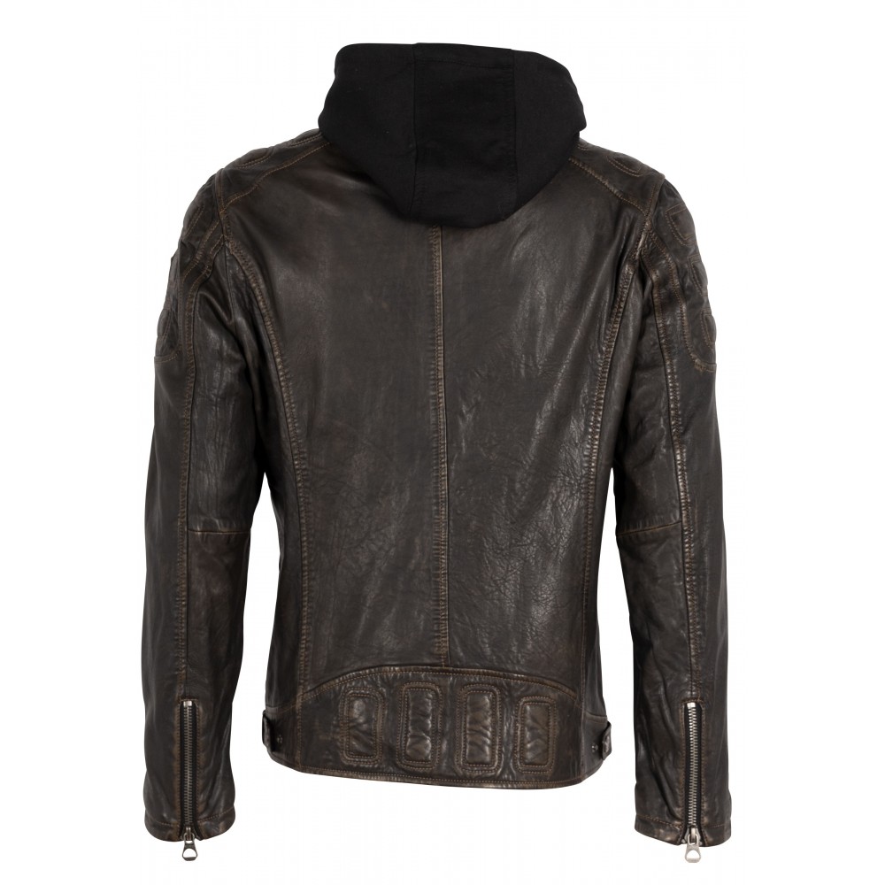 Geaca de Piele Barbati Gipsy Negru Antic GMRyan LVW Geaca de Piele Barbati Gipsy Negru Antic GMRyan LVW - readytowear.ro