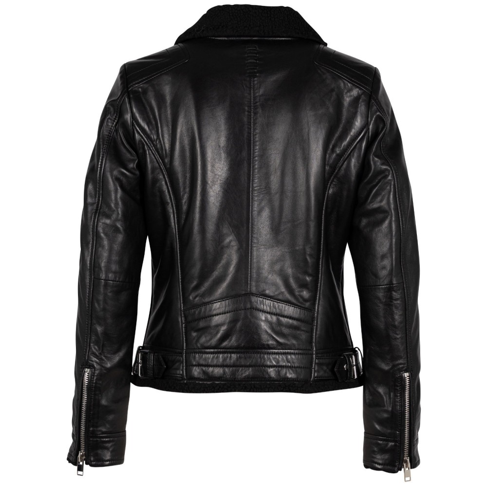 Geaca de Piele Dama 2.0 by Mauritius Neagra 2MWEmila Geaca de Piele Dama 2.0 by Mauritius Neagra 2MWEmila - readytowear.ro