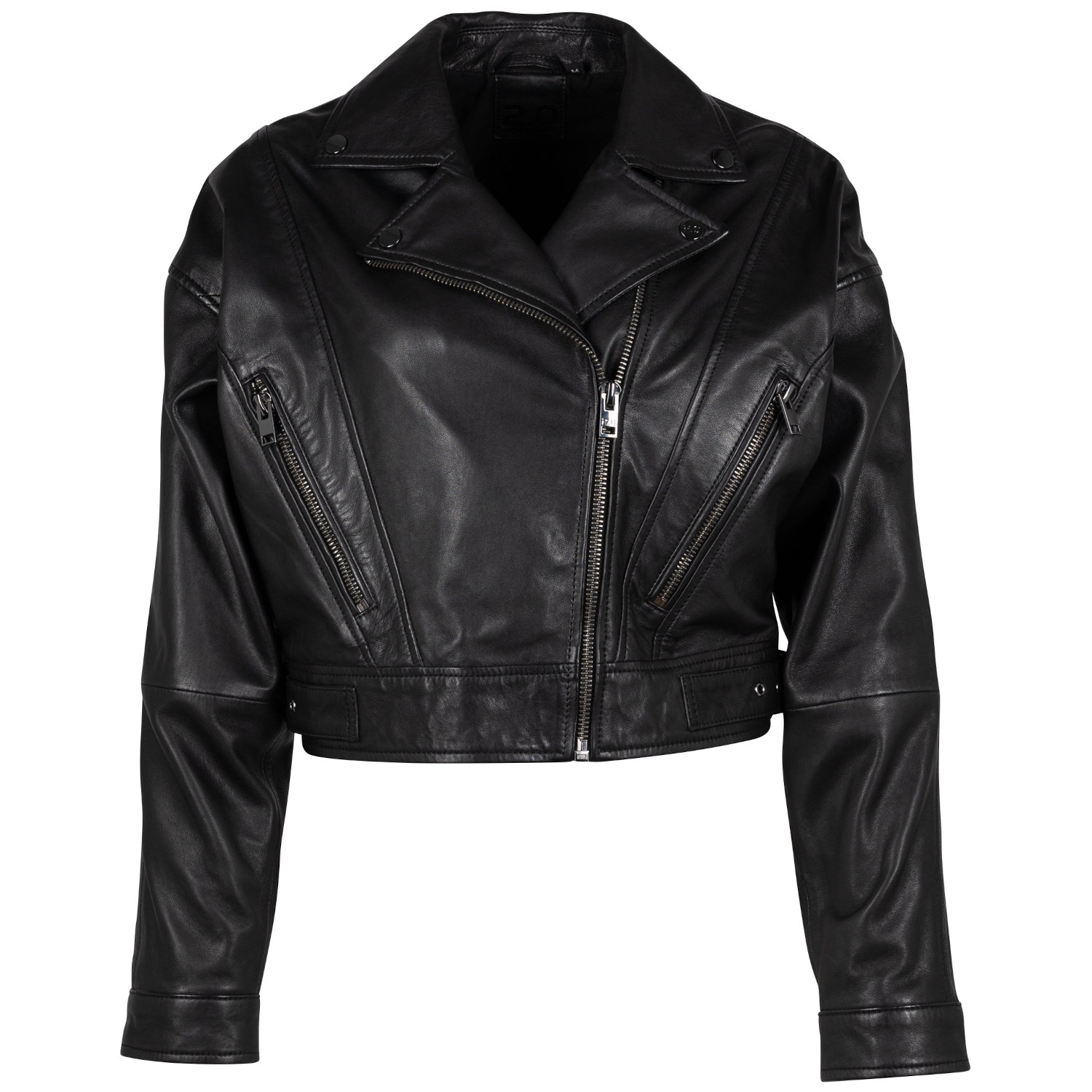 Geaca Scurta de Piele Dama 2.0 by Mauritius Neagra 2MWMayla – Geci de Piele