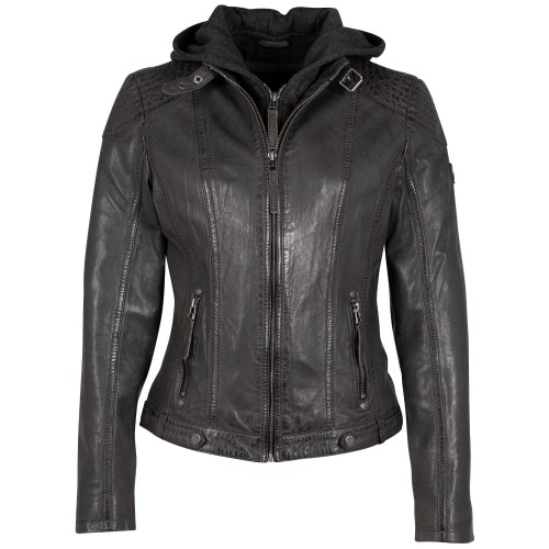 Geaca de Piele Dama Mauritius Antracit Cacey