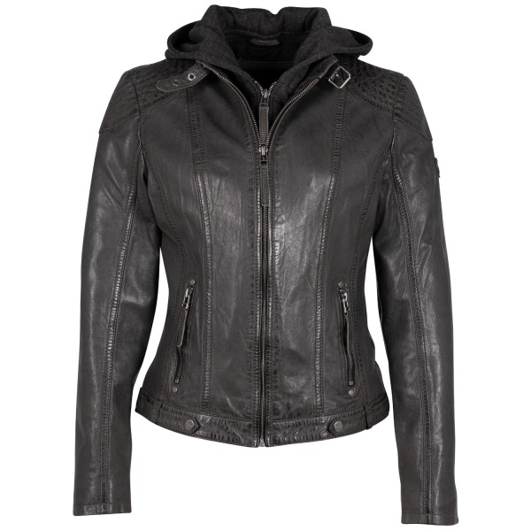 Geaca de Piele Dama Mauritius Antracit Cacey