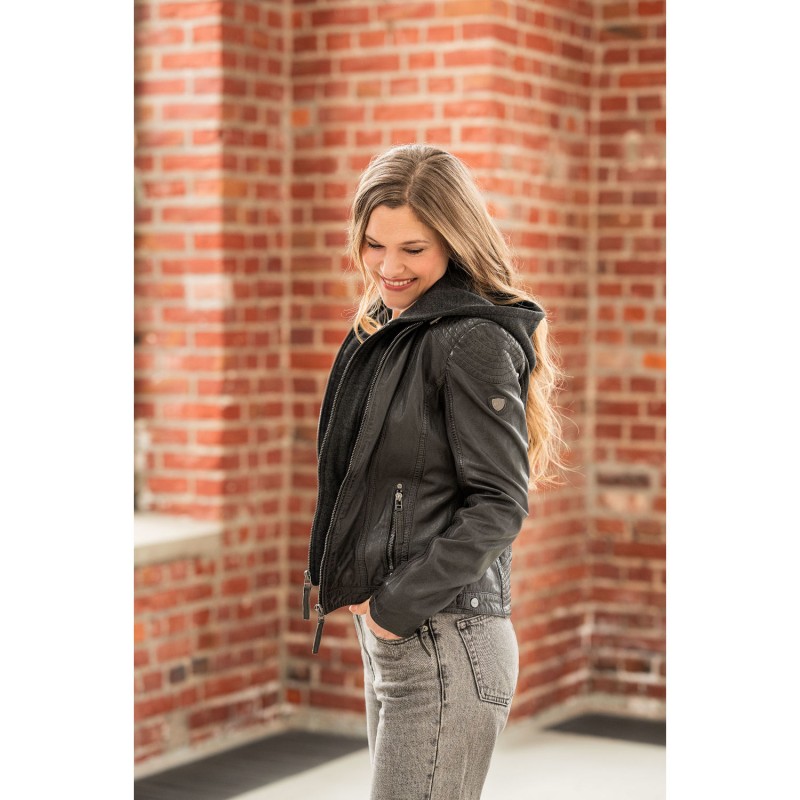 Geaca de Piele Dama Mauritius Antracit Cacey – Black Friday Geaca de Piele Dama Mauritius Antracit Cacey – Black Friday