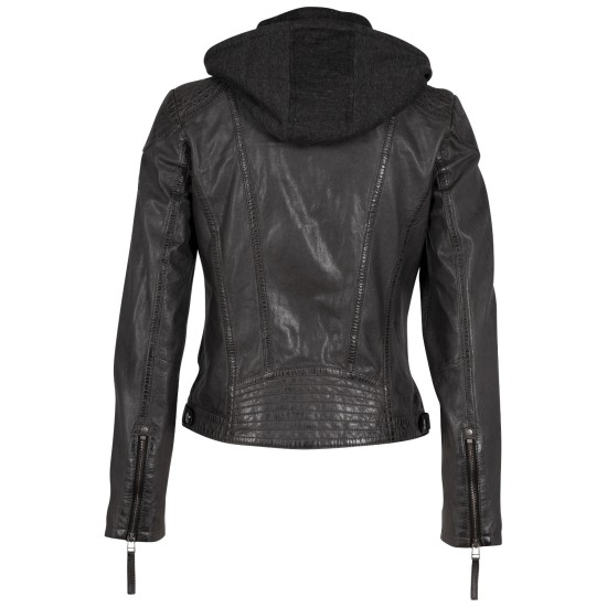 Geaca de Piele Dama Mauritius Antracit Cacey