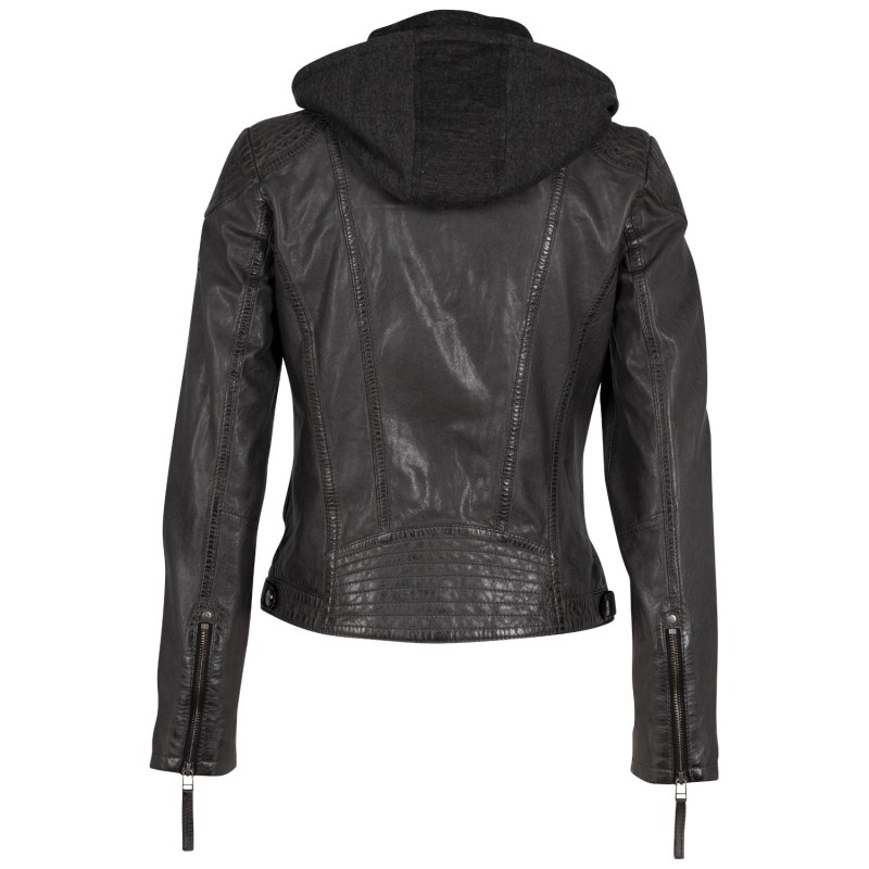 Geaca de Piele Dama Mauritius Antracit Cacey – Black Friday