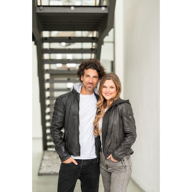 Geaca de Piele Dama Mauritius Antracit Cacey – Black Friday