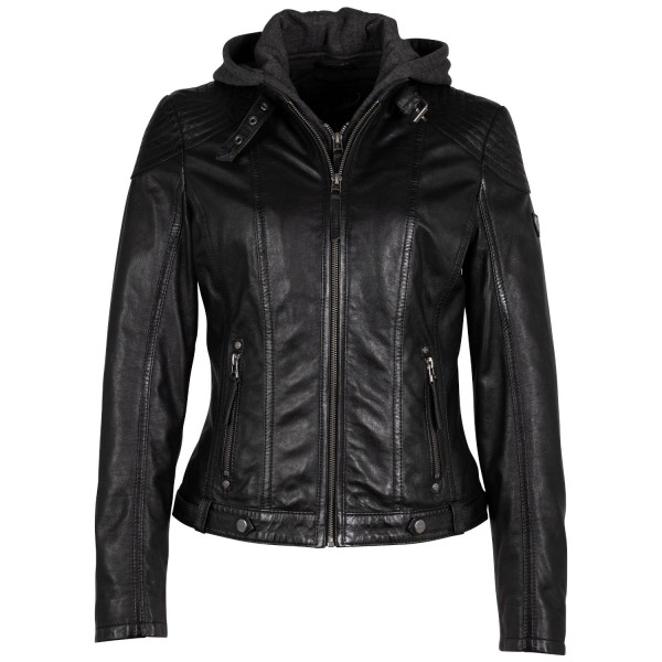 Geaca de Piele Dama Mauritius Neagra Cacey