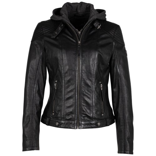 Geaca de Piele Dama Mauritius Neagra Cacey