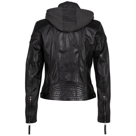 Geaca de Piele Dama Mauritius Neagra Cacey