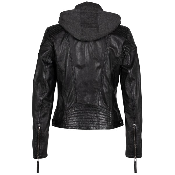 Geaca de Piele Dama Mauritius Neagra Cacey