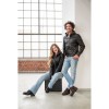 geaca de piele dama neagra Mauritius Cacey cu gluga detasabila model biker