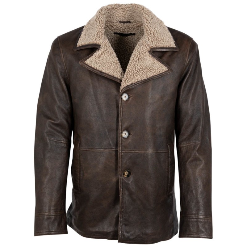 Geaca de Piele Barbati Deercraft Castanie DMBrew – Black Friday