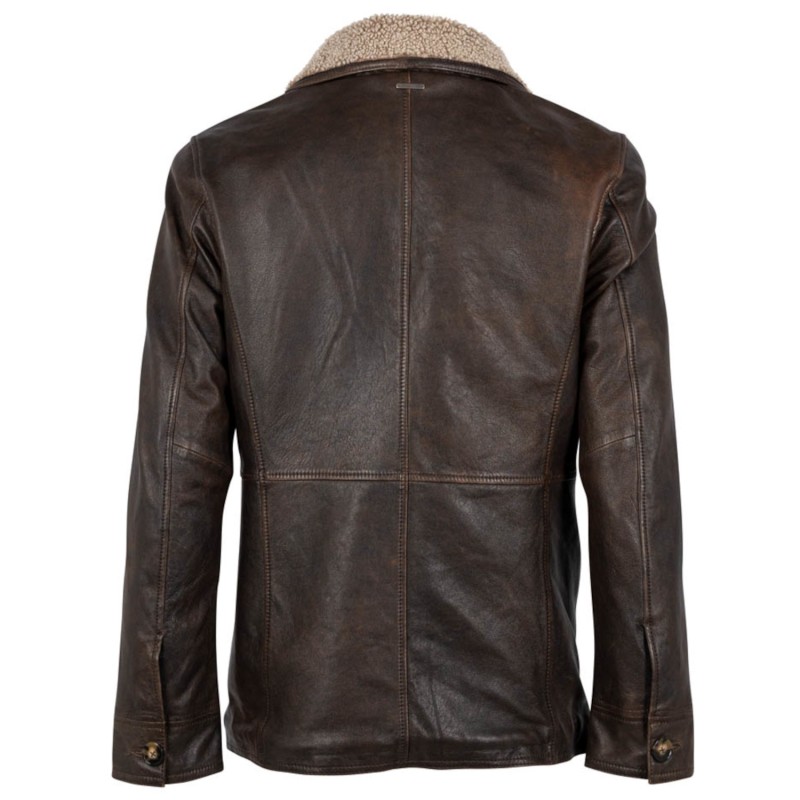 Geaca de Piele Barbati Deercraft Castanie DMBrew – Black Friday