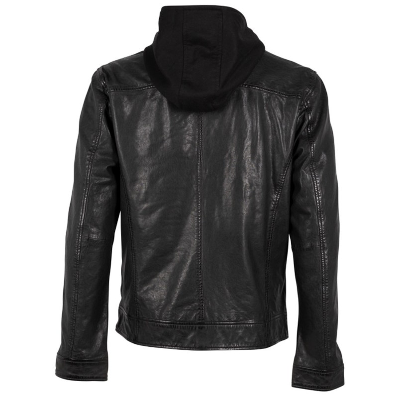 Geaca de Piele Barbati Deercraft Neagra DMBrindley – Black Friday