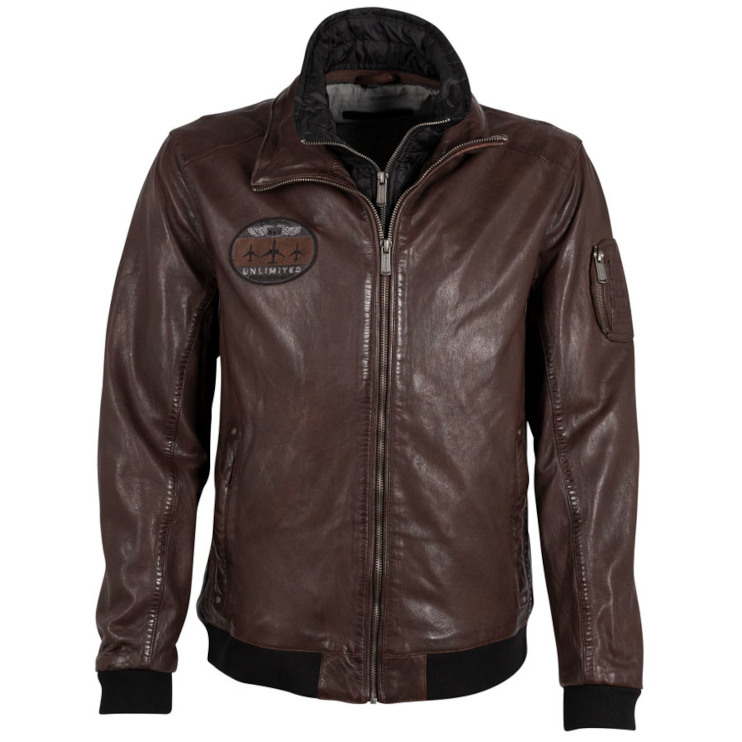 Geaca de Piele Barbati Deercraft Castanie DMCris – Black Friday Geaca de Piele Barbati Deercraft Castanie DMCris – Black Friday