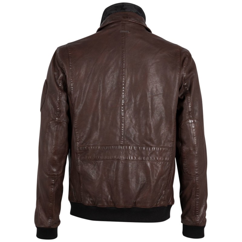 Geaca de Piele Barbati Deercraft Castanie DMCris – Geci de Piele