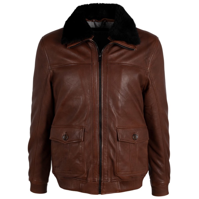 Geaca de Iarna din Piele Barbati Deercraft Coniac Inchis DMFjort – Geci de Piele Geaca de Iarna din Piele Barbati Deercraft Coniac Inchis DMFjort – Geci de Piele