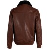Geaca de Iarna din Piele Barbati Deercraft Coniac Inchis DMFjort – Geci de Piele