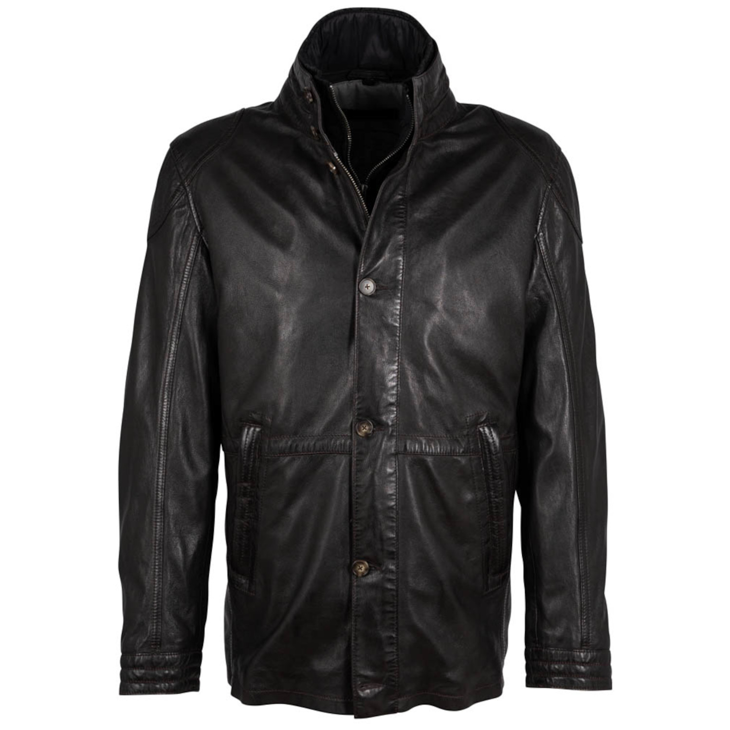 Geaca Lunga de Piele Barbati Deercraft Maro Inchis DMJeldrik – Black Friday