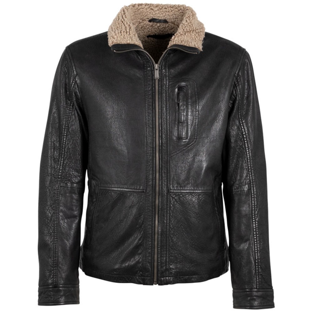 Geaca de Piele Barbati Deercraft Negru/Bej DMNelsan Geaca de Piele Barbati Deercraft Negru/Bej DMNelsan - readytowear.ro