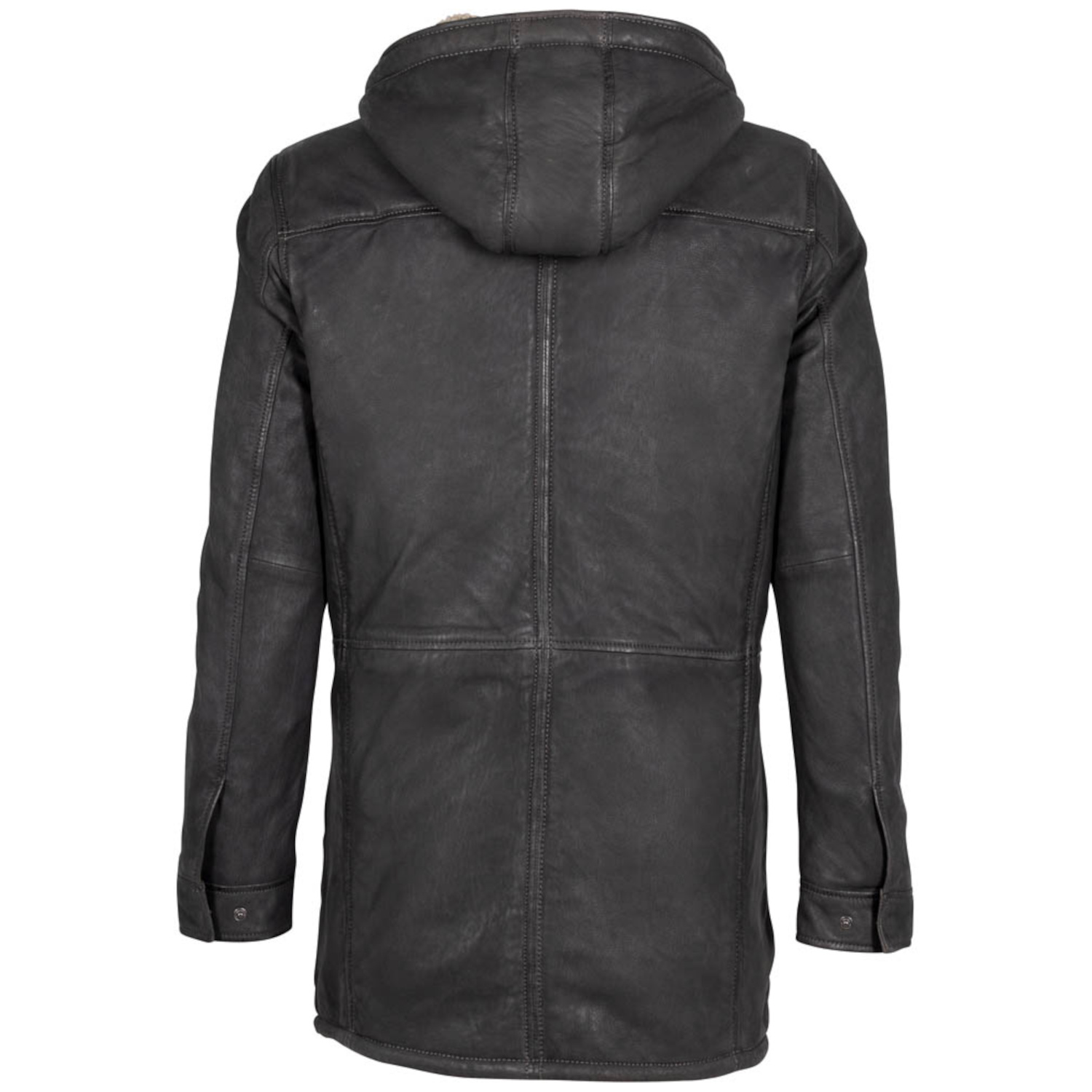 Geaca Lunga de Iarna Imblanita din Piele Barbati Deercraft Antracit DMYorin – Black Friday