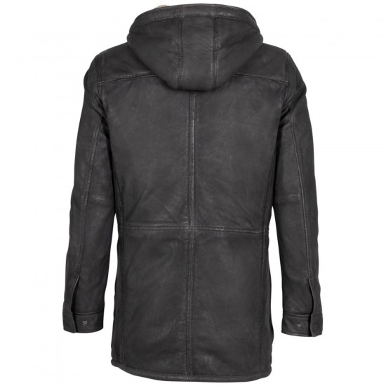 Geaca Lunga de Iarna Imblanita din Piele Barbati Deercraft Antracit DMYorin Geaca Lunga de Iarna Imblanita din Piele Barbati Deercraft Antracit DMYorin