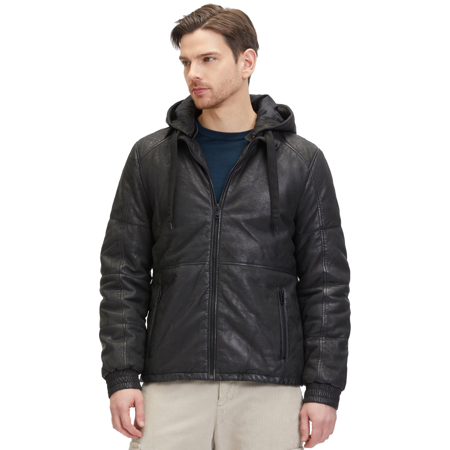 Geaca de Iarna din Piele Barbati 2.0 by Mauritius Neagra G2MAbito – Black Friday