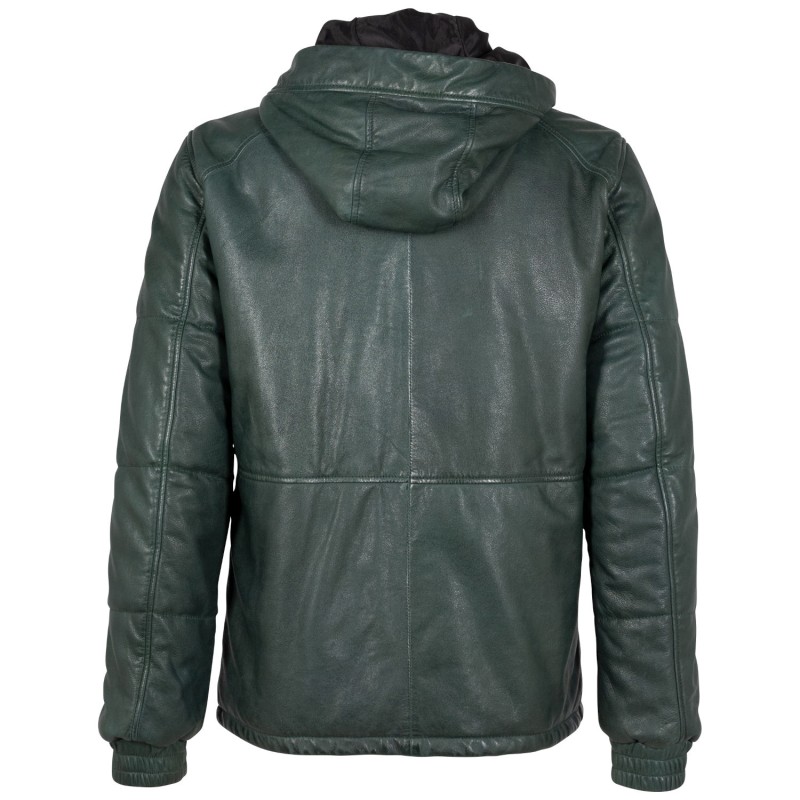Geaca de Piele Barbati 2.0 by Mauritius Verde Inchis G2MAbito – Black Friday