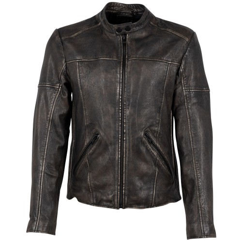 Geaca de Piele Barbati 2.0 by Mauritius Negru Vintage G2MAryn