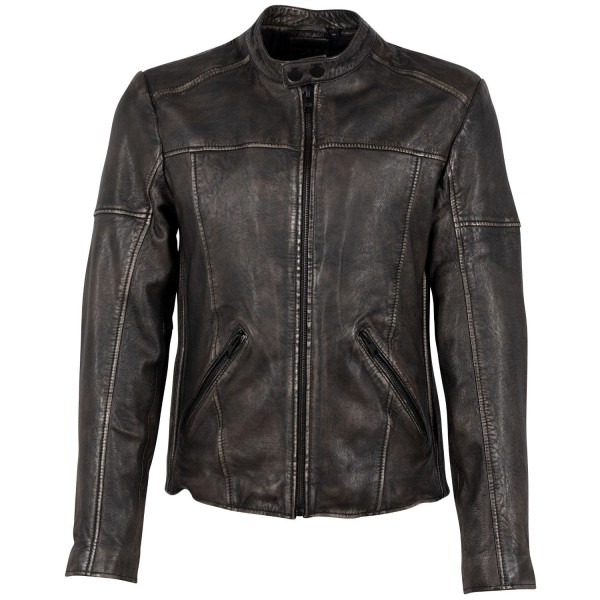 Geaca de Piele Barbati 2.0 by Mauritius Negru Vintage G2MAryn