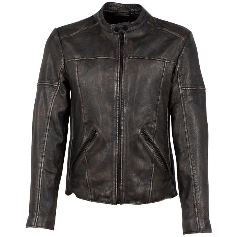 Geaca de Piele Barbati 2.0 by Mauritius Negru Vintage G2MAryn – Black Friday