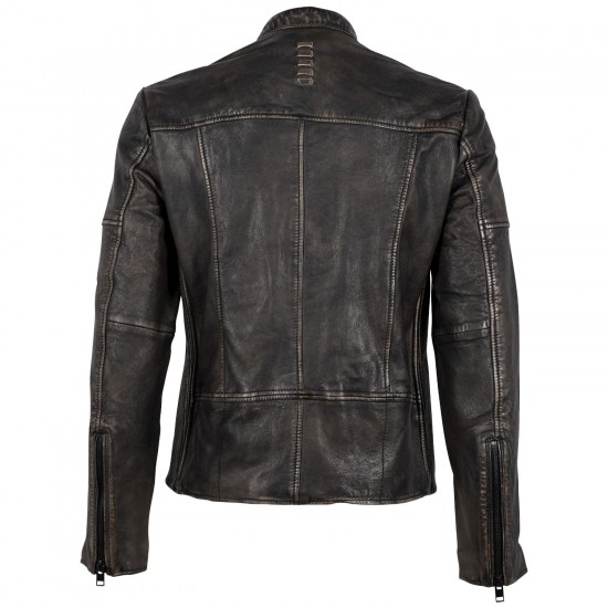 Geaca de Piele Barbati 2.0 by Mauritius Negru Vintage G2MAryn