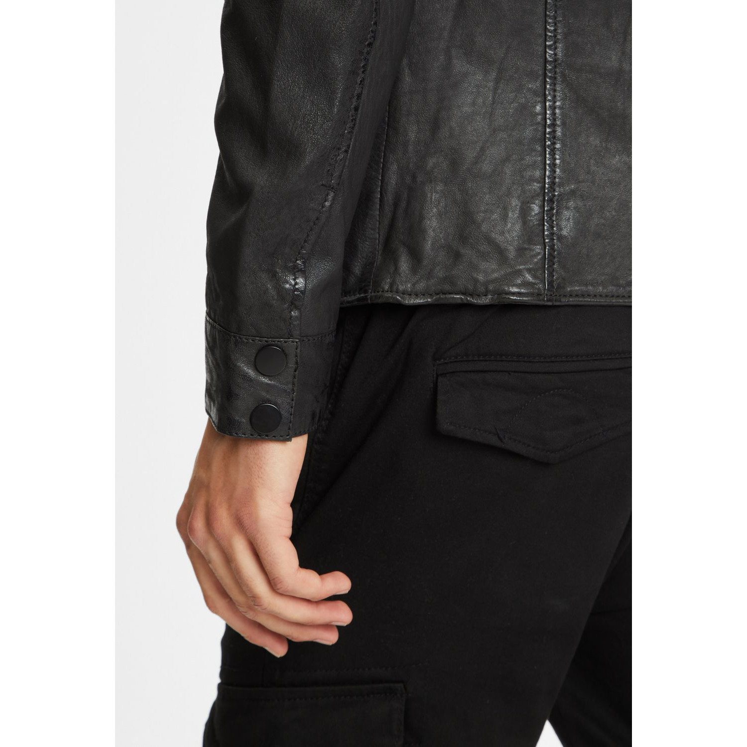 Camasa de Piele Barbati 2.0 by Mauritius Neagra G2MBeith – Black Friday