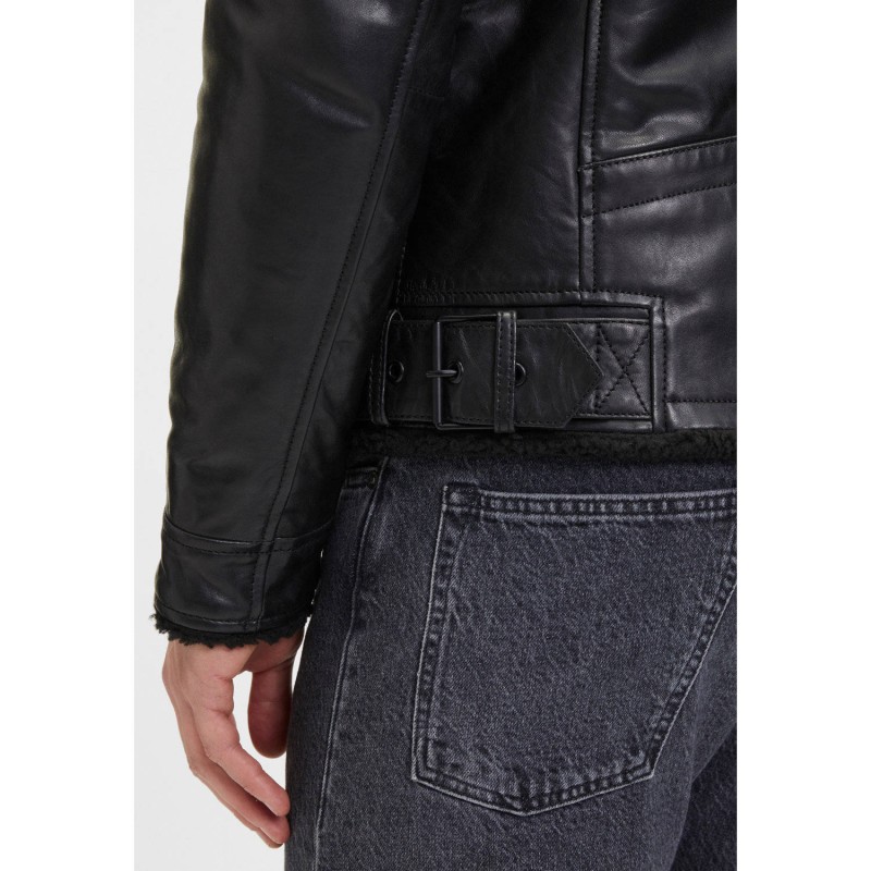 Geaca de Iarna Imblanita din Piele Barbati 2.0 by Mauritius Neagra G2MIdor – Black Friday