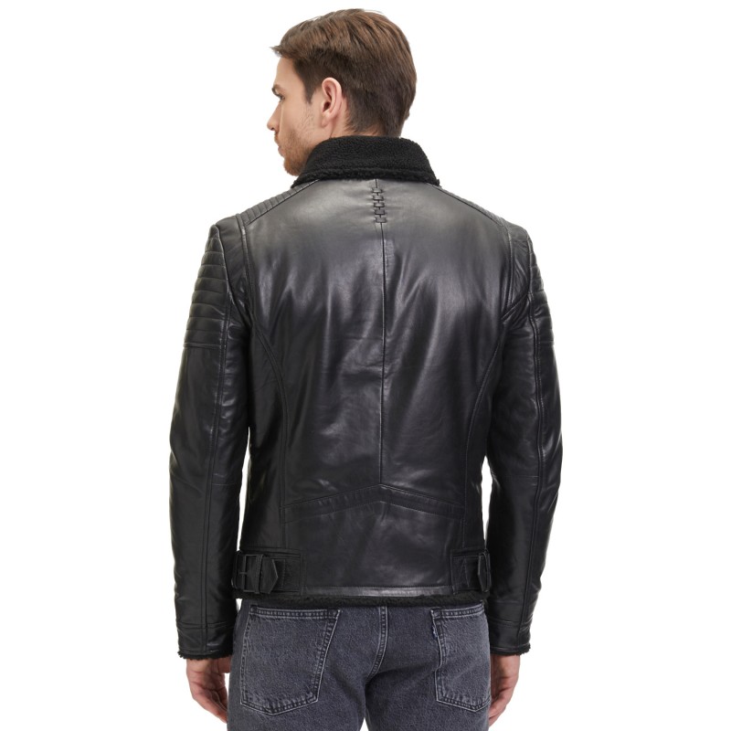 Geaca de Iarna Imblanita din Piele Barbati 2.0 by Mauritius Neagra G2MIdor – Black Friday Geaca de Iarna Imblanita din Piele Barbati 2.0 by Mauritius Neagra G2MIdor – Black Friday