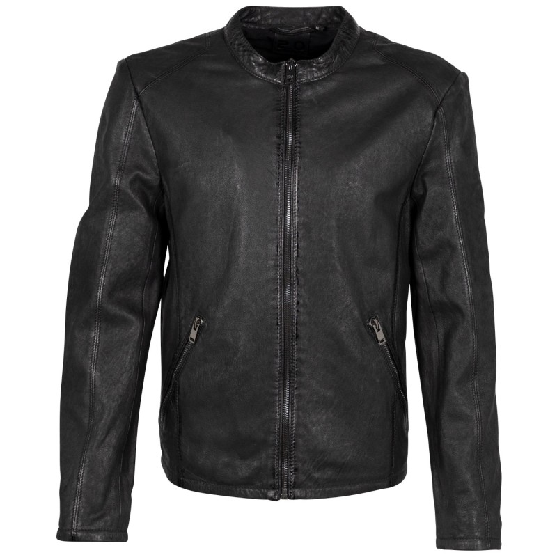 Geaca de Piele Barbati 2.0 by Mauritius Neagra G2MIke – Black Friday