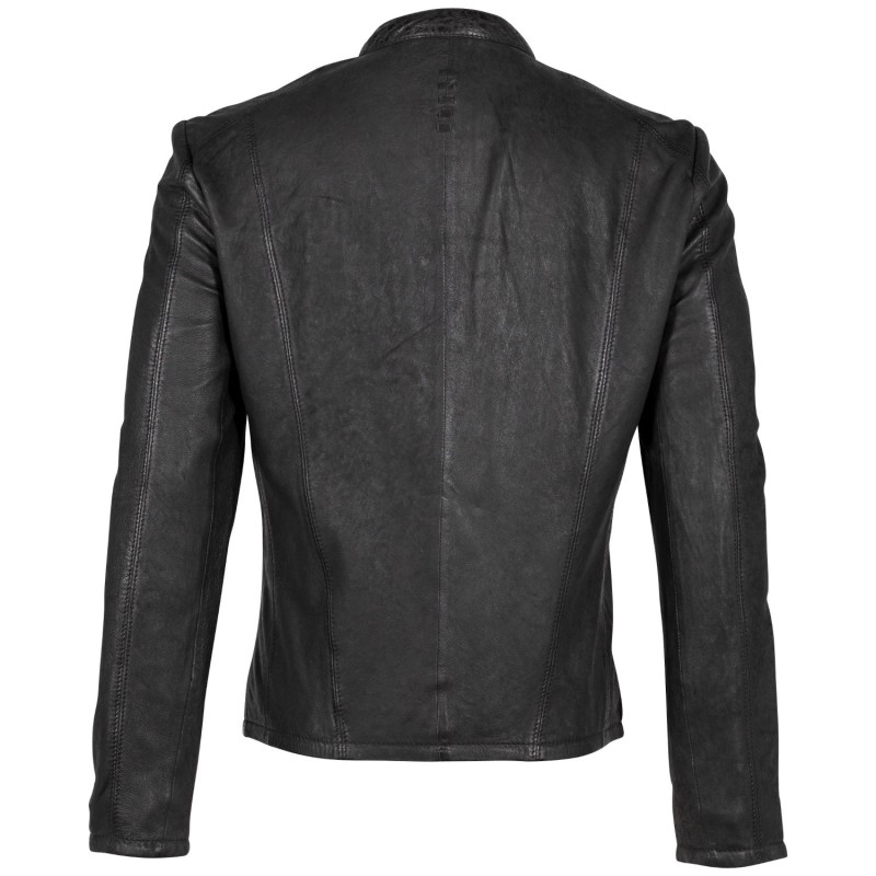 Geaca de Piele Barbati 2.0 by Mauritius Neagra G2MIke – Black Friday