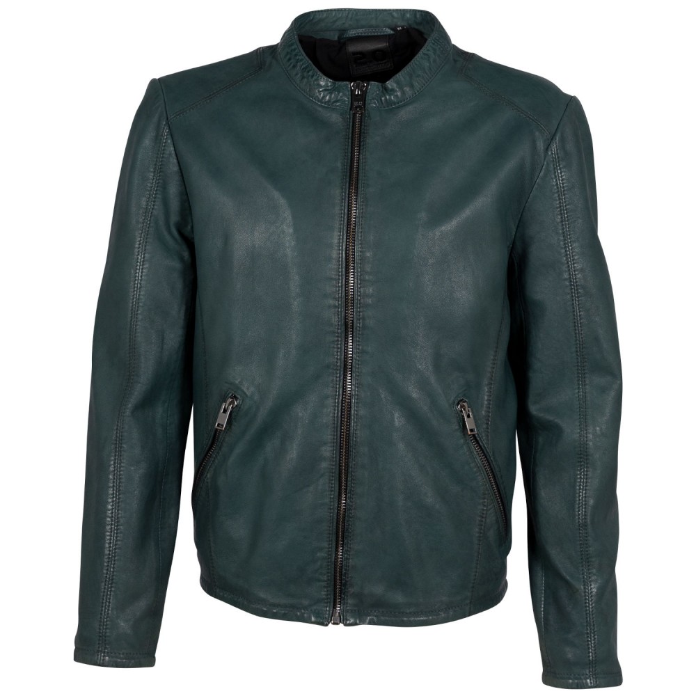 Geaca de Piele Barbati 2.0 by Mauritius Verde Inchis G2MIke Geaca de Piele Barbati 2.0 by Mauritius Verde Inchis G2MIke - readytowear.ro
